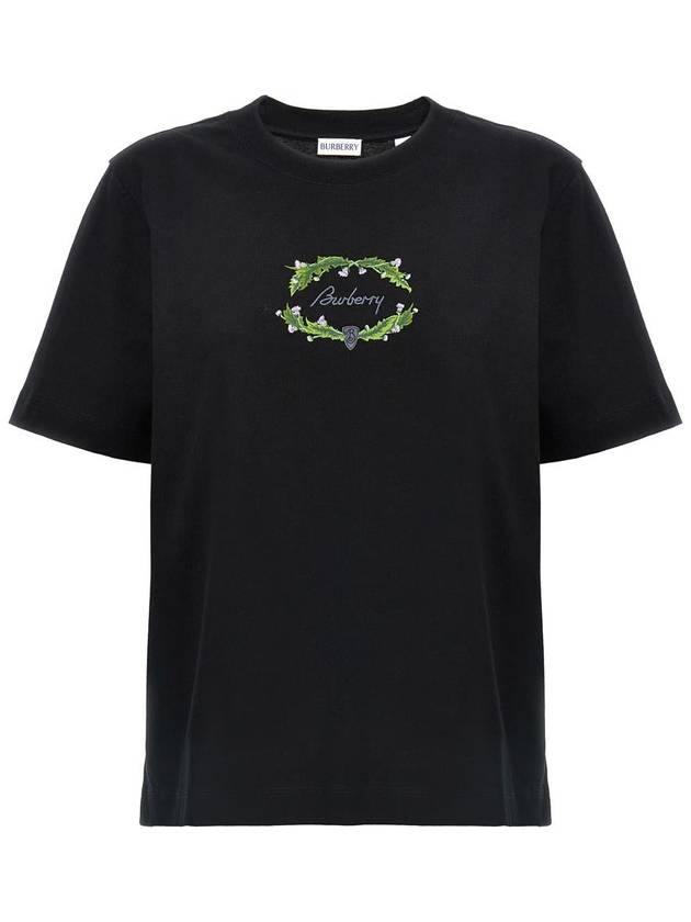 Burberry Logo Embroidery T-Shirt - BURBERRY - BALAAN 1