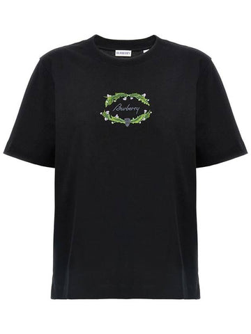 Burberry Logo Embroidery T-Shirt - BURBERRY - BALAAN 1