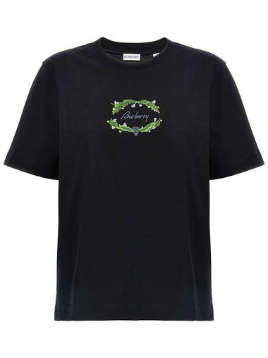 Burberry Logo Embroidery T-Shirt - BURBERRY - BALAAN 1