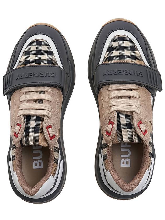 Ramsley Vintage Check Low Top Sneakers Grey Beige - BURBERRY - BALAAN 7