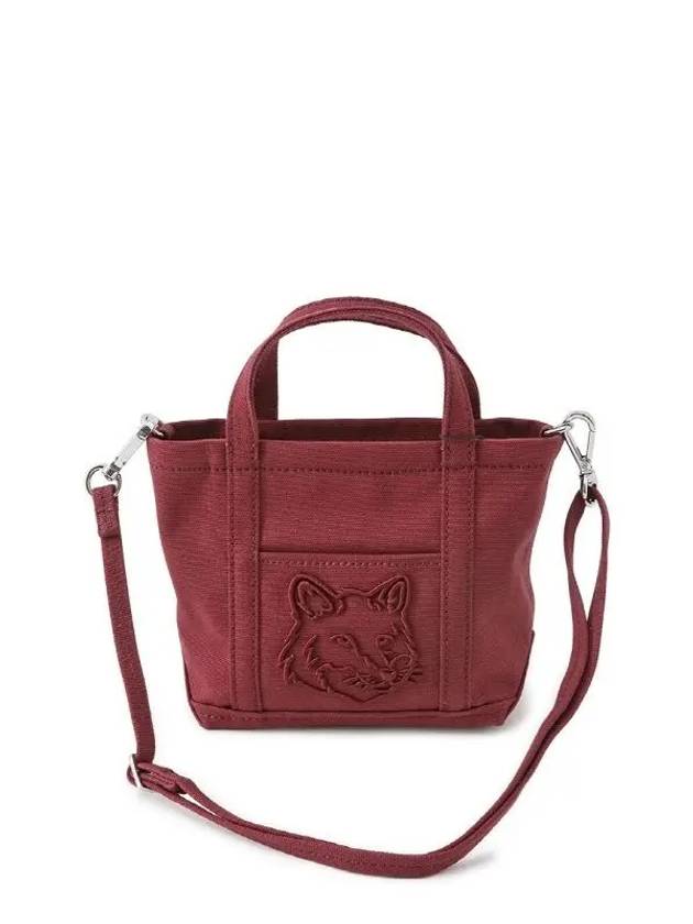 Fox Head Embroidery Mini Tote Bag Redstar - MAISON KITSUNE - BALAAN 3