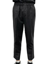 Elasticated Pintuck Straight Pants Charcoal - AMI - BALAAN 3