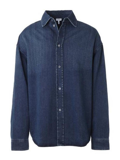 Anagram Denim Long Sleeve Shirt Blue - LOEWE - BALAAN 2