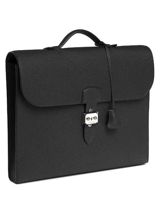 Sack A Depeches 37 Brief Case Black - HERMES - BALAAN 1