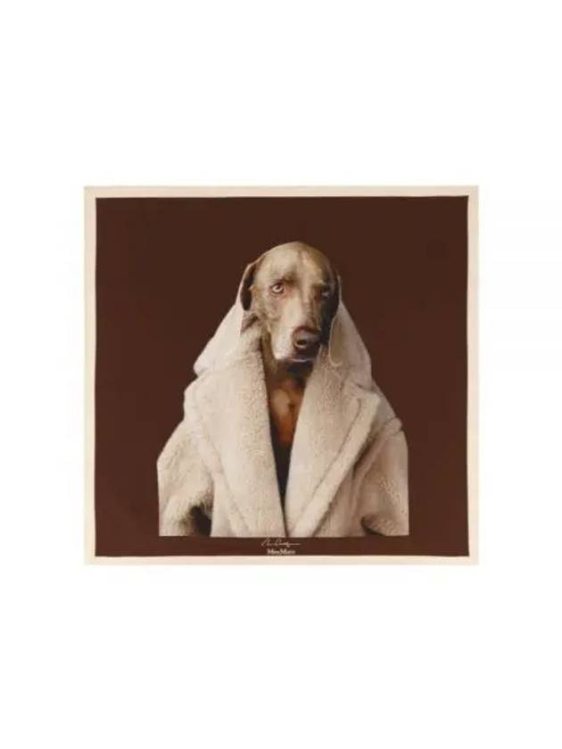 CARRETEDDYDO 45461337 002 454613373600 Carreteddy Dog Silk Scarf - MAX MARA - BALAAN 1