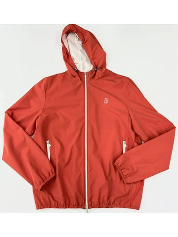 Logo Windbreaker Orange M - BRUNELLO CUCINELLI - BALAAN 1