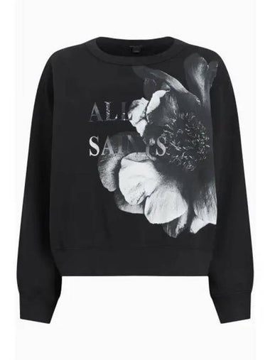 Precilla Pipa women s brushed sweatshirt WG015Z BLACK white - ALLSAINTS - BALAAN 1