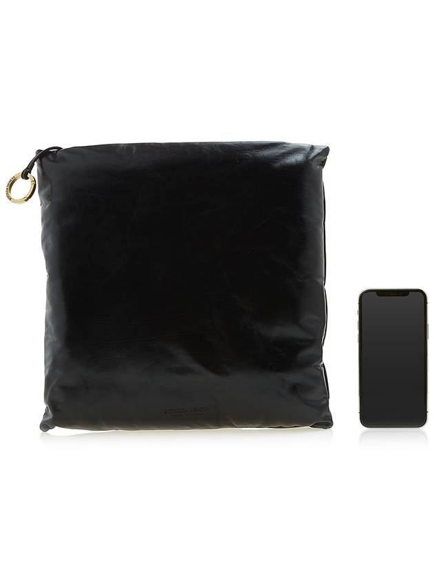 Pillow Leather Clutch Bag Black - BOTTEGA VENETA - BALAAN 7