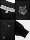 Bold Fox Head Patch Regular Cardigan Black - MAISON KITSUNE - BALAAN 10