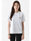 Embroidered Logo Cotton Short Sleeve T-Shirt White - MSGM - BALAAN 3