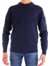 Men's Lens Wappen Wool Knit Top Navy - CP COMPANY - BALAAN 4