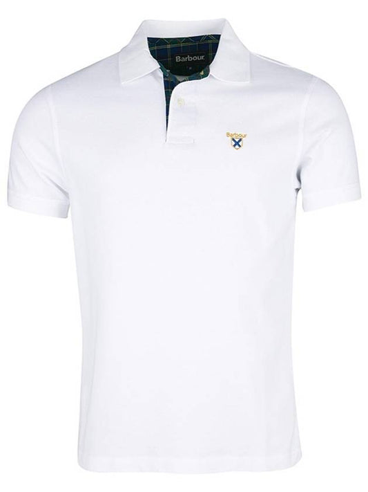 Society Polo Shirt White - BARBOUR - BALAAN 1