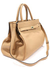 HH6328 Beige Grain Leather Gold Plated Medium Belted Basewater 2WAY - MULBERRY - BALAAN 3