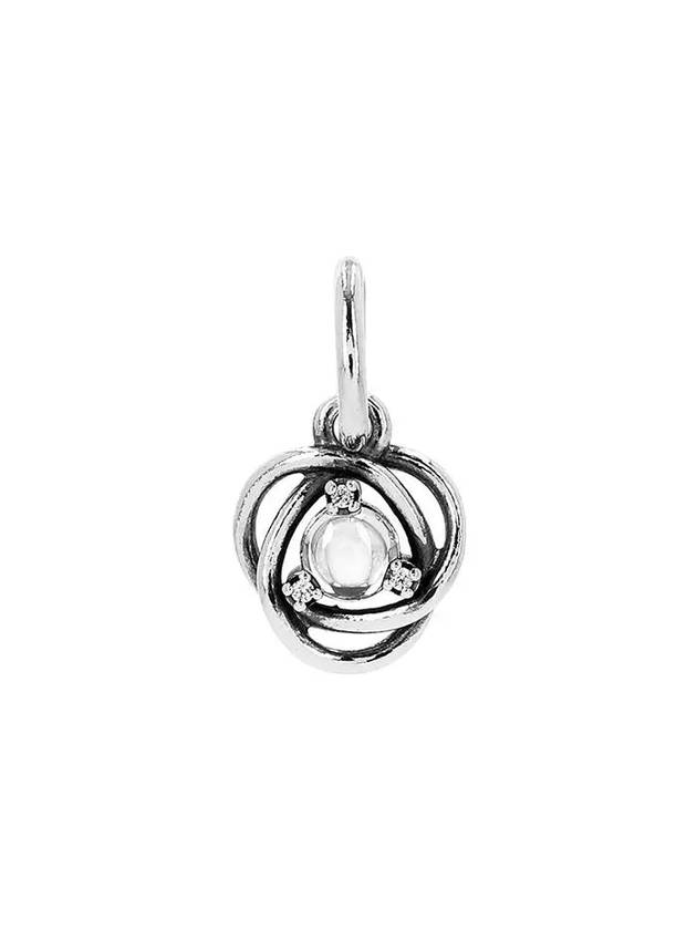 Clear Eternity Circle Dangle Bracelet Charm Silver - PANDORA - BALAAN 2