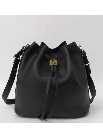 Ferragamo 21 F269 SANSY Shanxi black leather bucket shoulder bag auxiliary pouch - SALVATORE FERRAGAMO - BALAAN 2