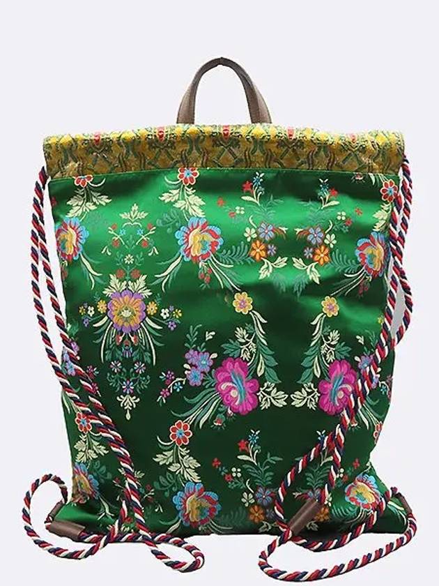 470442 Flower embroidery tiger head decorated drawstring backpack - GUCCI - BALAAN 4