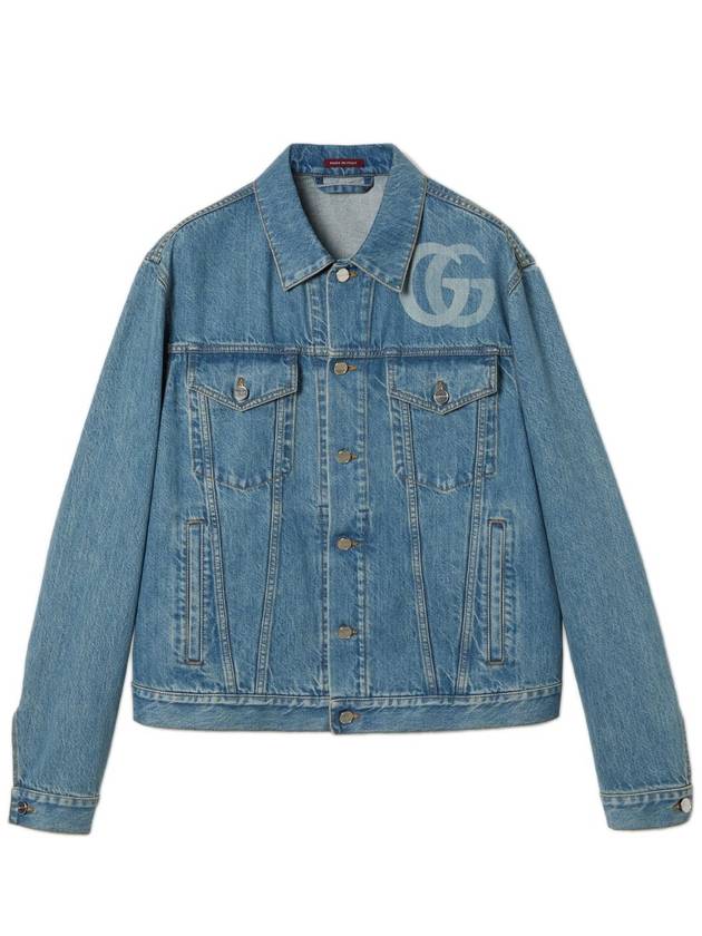 Laser Double G Denim Jacket Blue - GUCCI - BALAAN 2