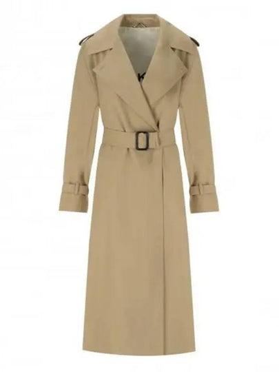 Giostra Virgin Wool Trench Coat Beige - MAX MARA - BALAAN 2