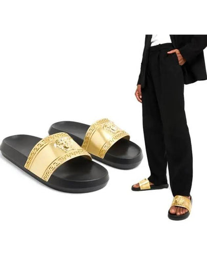 Greca Medusa Band Slide Slippers Gold - VERSACE - BALAAN 2