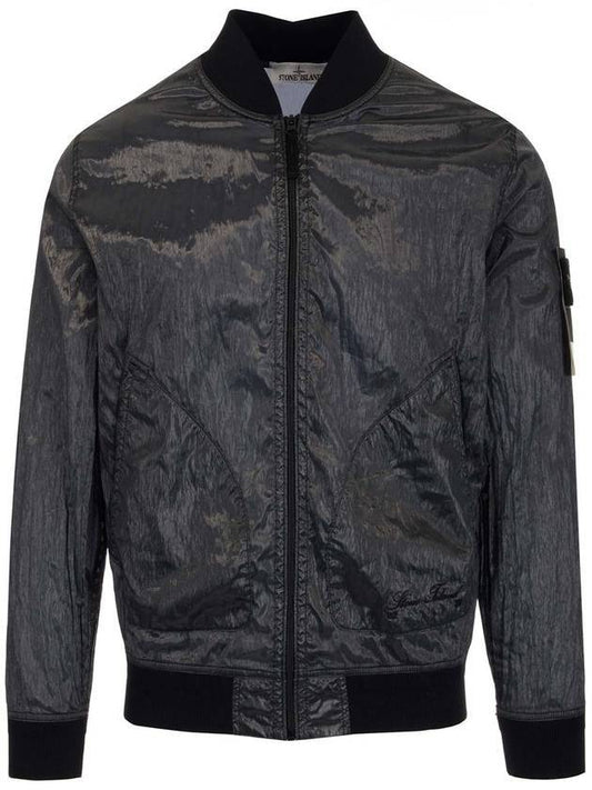 Men's Waffen Piatina Transparent Bomber Jacket Dark Grey - STONE ISLAND - BALAAN 1