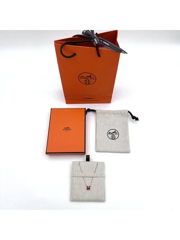 Mini Pop H Pendant Necklace Silver - HERMES - BALAAN 8