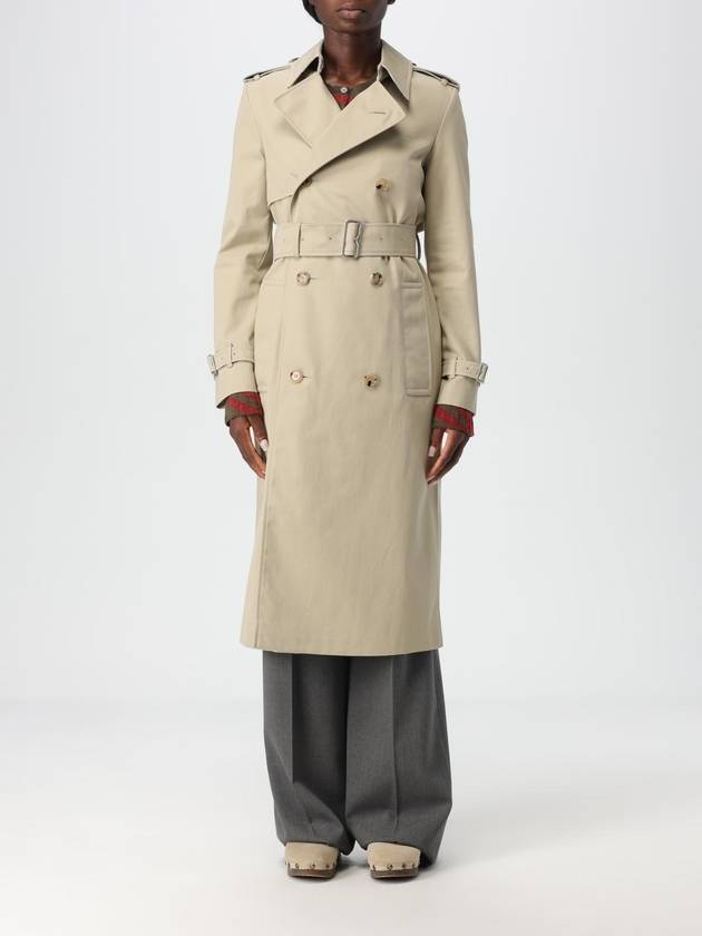 Cotton Blend Trench Coat Ivory - BURBERRY - BALAAN 2