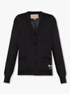 Women's Extra Fine Wool Cardigan Black - GUCCI - BALAAN 2