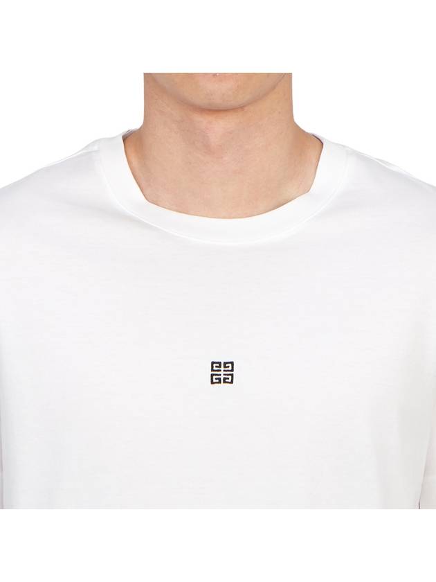 4G Logo Cotton Short Sleeve T-shirt White - GIVENCHY - BALAAN 6