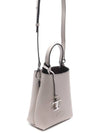 Micro Leather Mini Tote Bag Light Grey - TOD'S - BALAAN 4