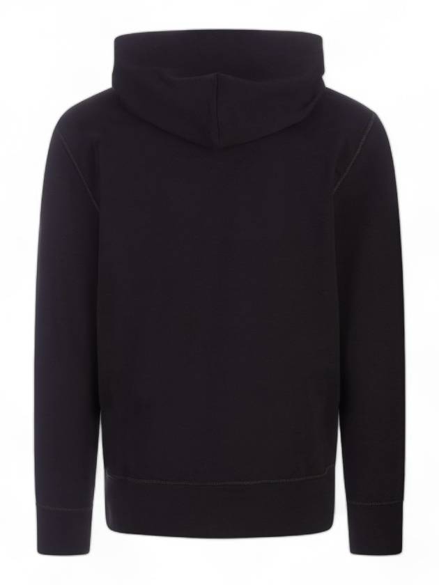 24 Logo Men's Hooded Sweatshirt Black - KITON - BALAAN 2