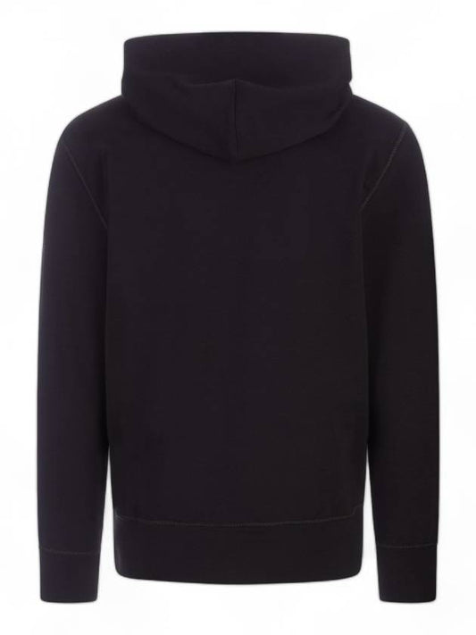 24 Logo Men's Hooded Sweatshirt Black - KITON - BALAAN 2