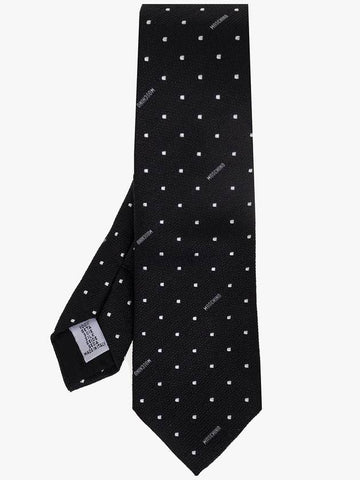 Moschino Silk Tie, Men's, Black - MOSCHINO - BALAAN 1