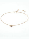 Constella Round Cut Pavé Necklace Rose Gold - SWAROVSKI - BALAAN 3