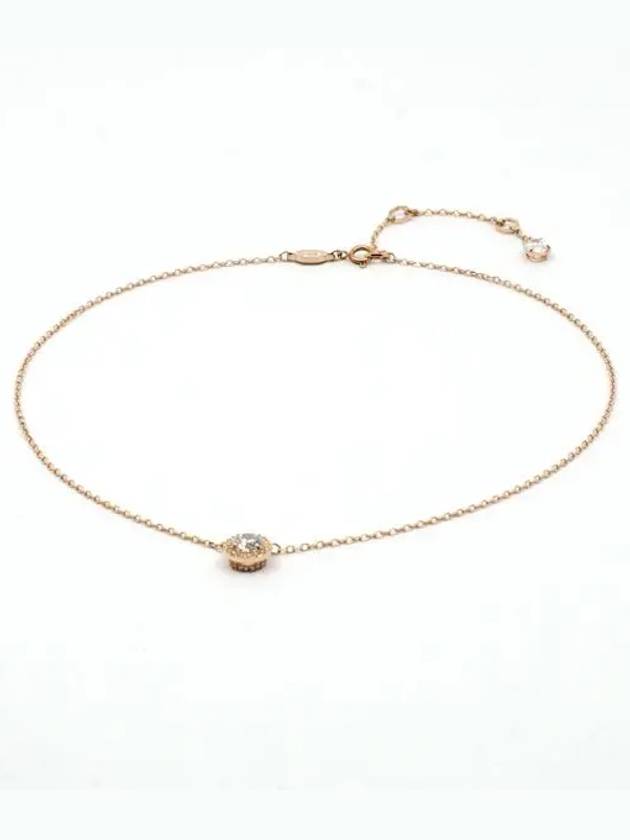 Constella Round Cut Pavé Necklace Rose Gold - SWAROVSKI - BALAAN 3