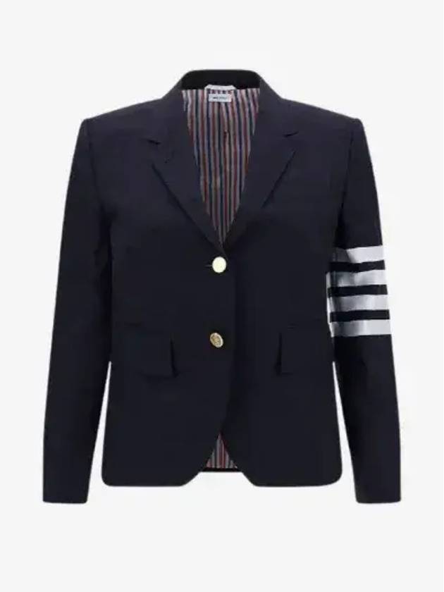 Plain Weave Suiting Classic 4 Bar Jacket Navy - THOM BROWNE - BALAAN 3