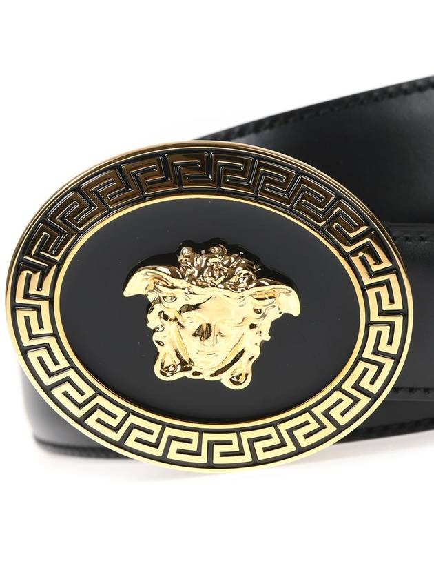 leather belt DCU4949DVTP1NERO BLACK - VERSACE - BALAAN 3