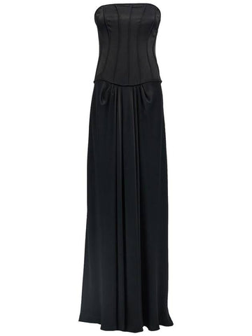 Alberta Ferretti Corset Satin Dress - ALBERTA FERRETTI - BALAAN 1