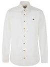 ORB Logo Cotton Long Sleeve Shirt White - VIVIENNE WESTWOOD - BALAAN 2