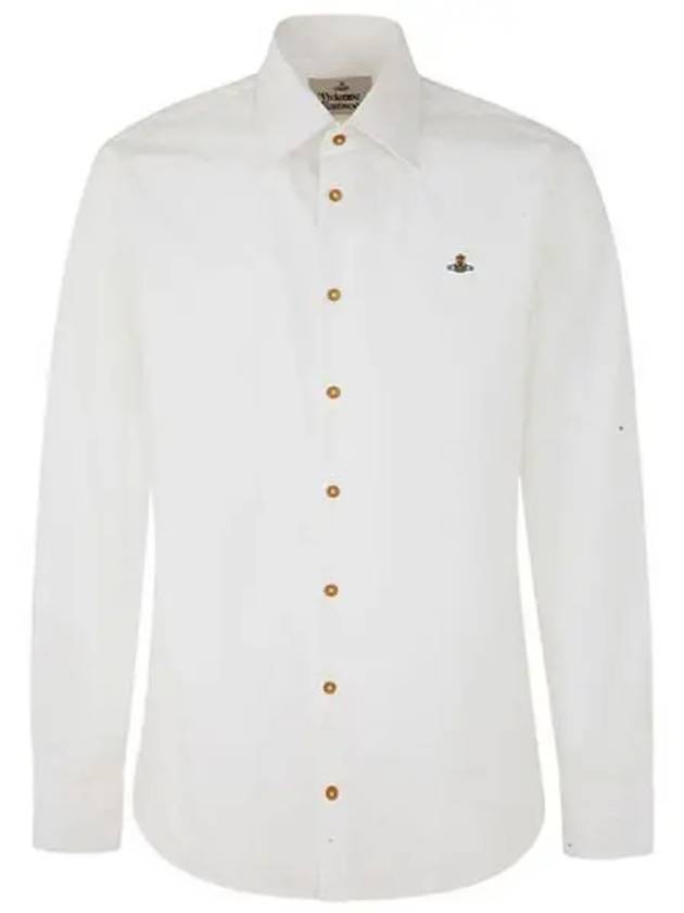 ORB Logo Cotton Long Sleeve Shirt White - VIVIENNE WESTWOOD - BALAAN 2