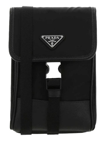 Re-Nylon Saffiano Leather Mini Bag Black - PRADA - BALAAN 1