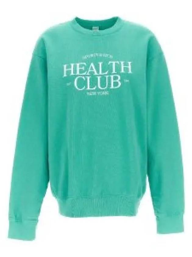 Health Club Print Cotton Sweatshirt Mint - SPORTY & RICH - BALAAN 2