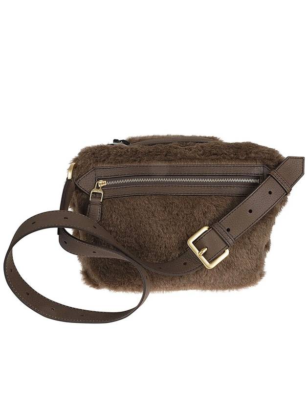 Max Mara BANAN2 Teddy belt bag brown cross - MAX MARA - BALAAN 6