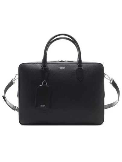 Grained Leather Elliot Brief Case Black - TOM FORD - BALAAN 2