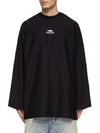 Icon Flat Long Sleeve T-Shirt Black - BALENCIAGA - BALAAN 3