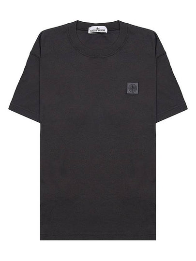 Organic Cotton Short Sleeve T-Shirt Dark Grey - STONE ISLAND - BALAAN 2