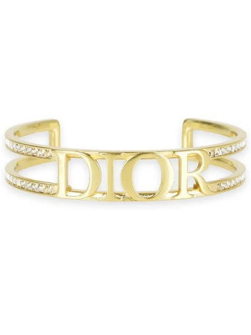 Revolution Bangle Crystal Bracelet Gold - DIOR - BALAAN 1