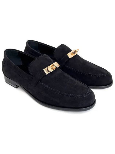 Destin Loafer 36 Black Rose Gold 4HA1055 - HERMES - BALAAN 1