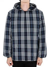 Check Polyamide Hooded Jacket Navy - BURBERRY - BALAAN 2