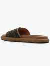 FF Baguette Slide Slippers Brown - FENDI - BALAAN 4