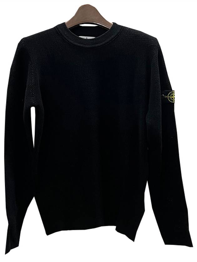 Kids Wappen Patch Chain Stitch Cotton Knit 8 Black 7816506A2 V0029 - STONE ISLAND - BALAAN 2